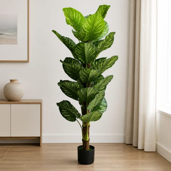 Copac artificial 160cm decorativ Calathea