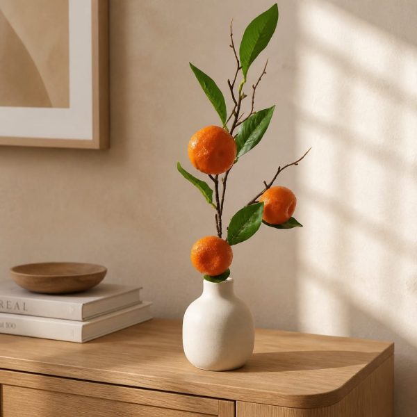 Crengi artificiale cu frunze si mandarine 55cm